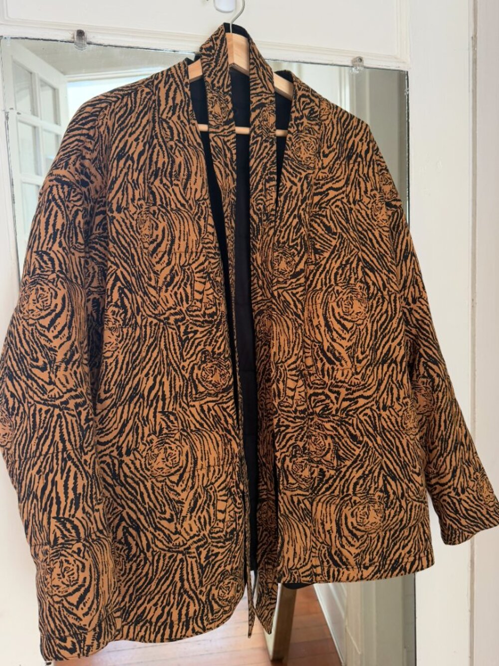 Animal print reversible jacket